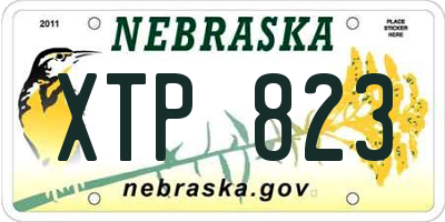 NE license plate XTP823