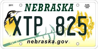 NE license plate XTP825