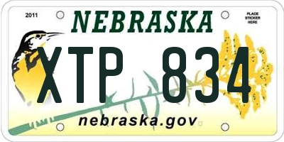 NE license plate XTP834