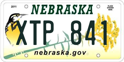 NE license plate XTP841