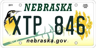 NE license plate XTP846