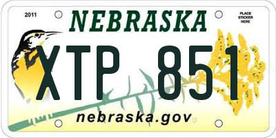 NE license plate XTP851