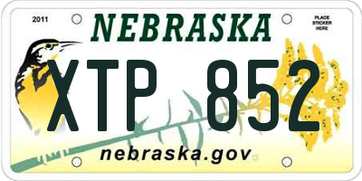 NE license plate XTP852