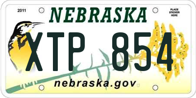 NE license plate XTP854