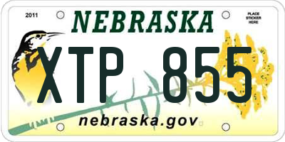 NE license plate XTP855