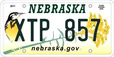 NE license plate XTP857