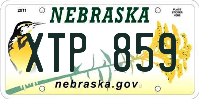 NE license plate XTP859