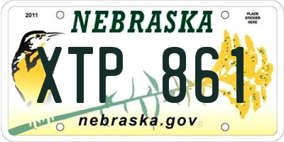 NE license plate XTP861