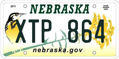 NE license plate XTP864