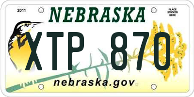 NE license plate XTP870