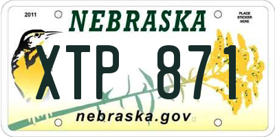 NE license plate XTP871