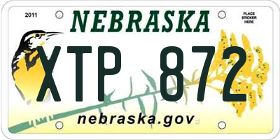 NE license plate XTP872