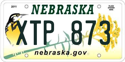 NE license plate XTP873