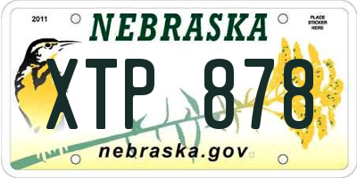 NE license plate XTP878