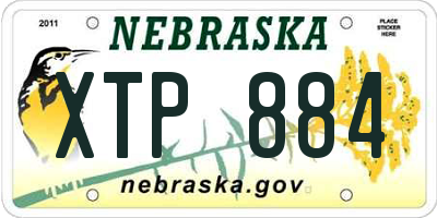 NE license plate XTP884