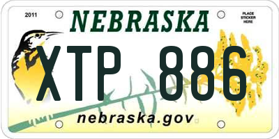 NE license plate XTP886