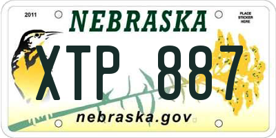 NE license plate XTP887