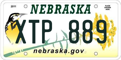NE license plate XTP889