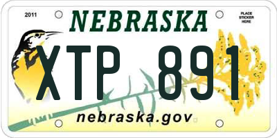 NE license plate XTP891