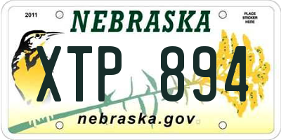 NE license plate XTP894