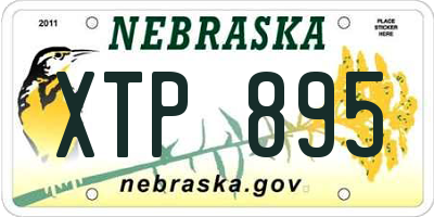 NE license plate XTP895