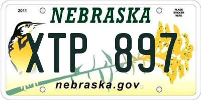 NE license plate XTP897