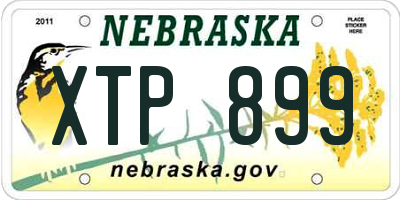NE license plate XTP899