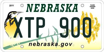 NE license plate XTP900