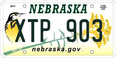 NE license plate XTP903