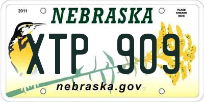 NE license plate XTP909