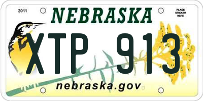 NE license plate XTP913