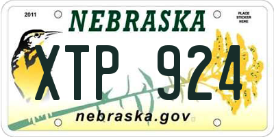 NE license plate XTP924