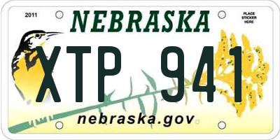 NE license plate XTP941