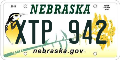 NE license plate XTP942