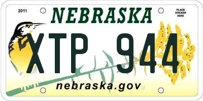 NE license plate XTP944