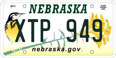 NE license plate XTP949