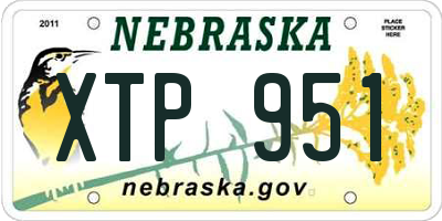 NE license plate XTP951