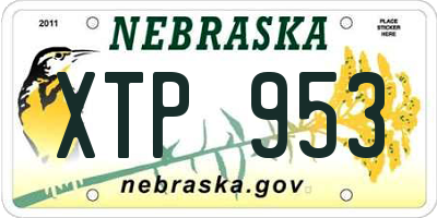NE license plate XTP953