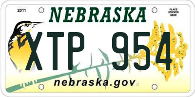 NE license plate XTP954