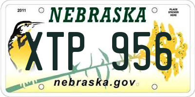 NE license plate XTP956