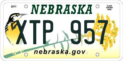 NE license plate XTP957