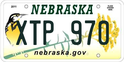 NE license plate XTP970