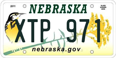 NE license plate XTP971