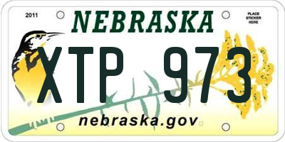 NE license plate XTP973