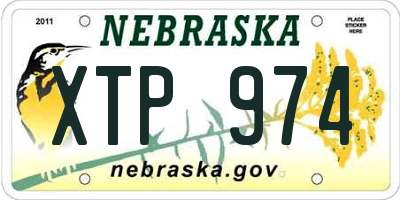 NE license plate XTP974