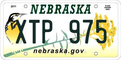 NE license plate XTP975