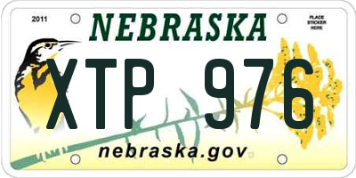NE license plate XTP976
