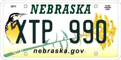 NE license plate XTP990