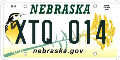 NE license plate XTQ014
