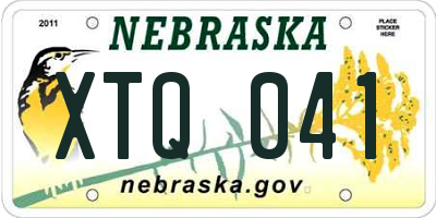 NE license plate XTQ041